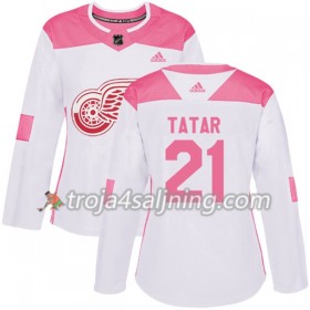 Detroit Red Wings tröja Tomas Tatar 21 Vit 2017-2018 Adidas Rosa Fashion Authentic - Dame NHL Tröjor